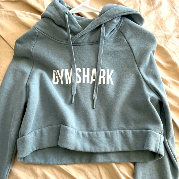 Discontinued crest hoodie in color teal - Picture 2 of 3